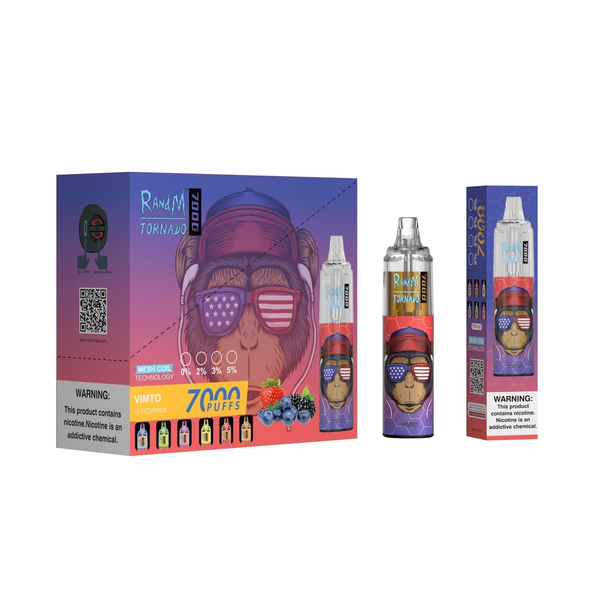 RAndM Tornado 7000 Puffs Vape Jetable