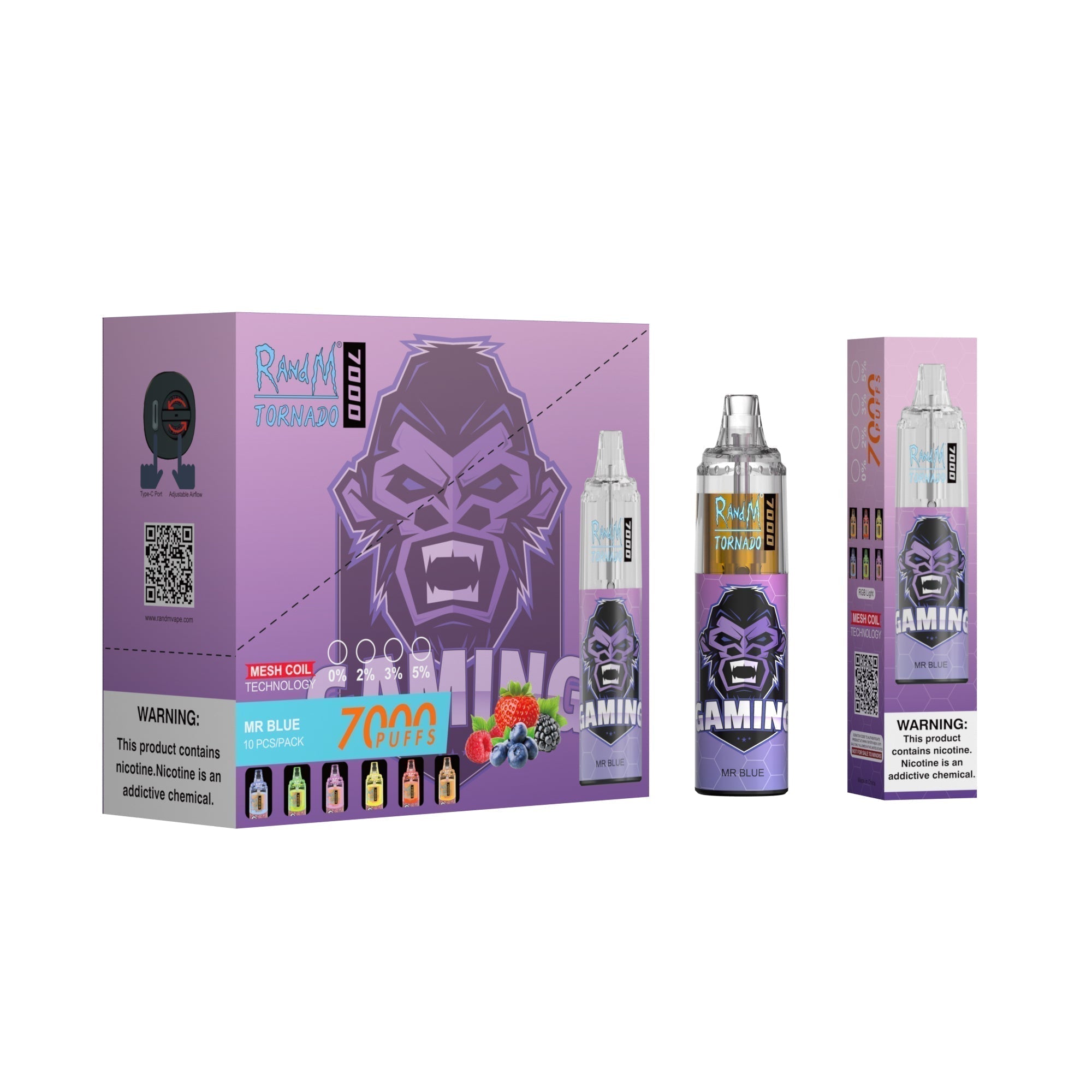 RAndM Tornado 7000 Puffs Vape Jetable