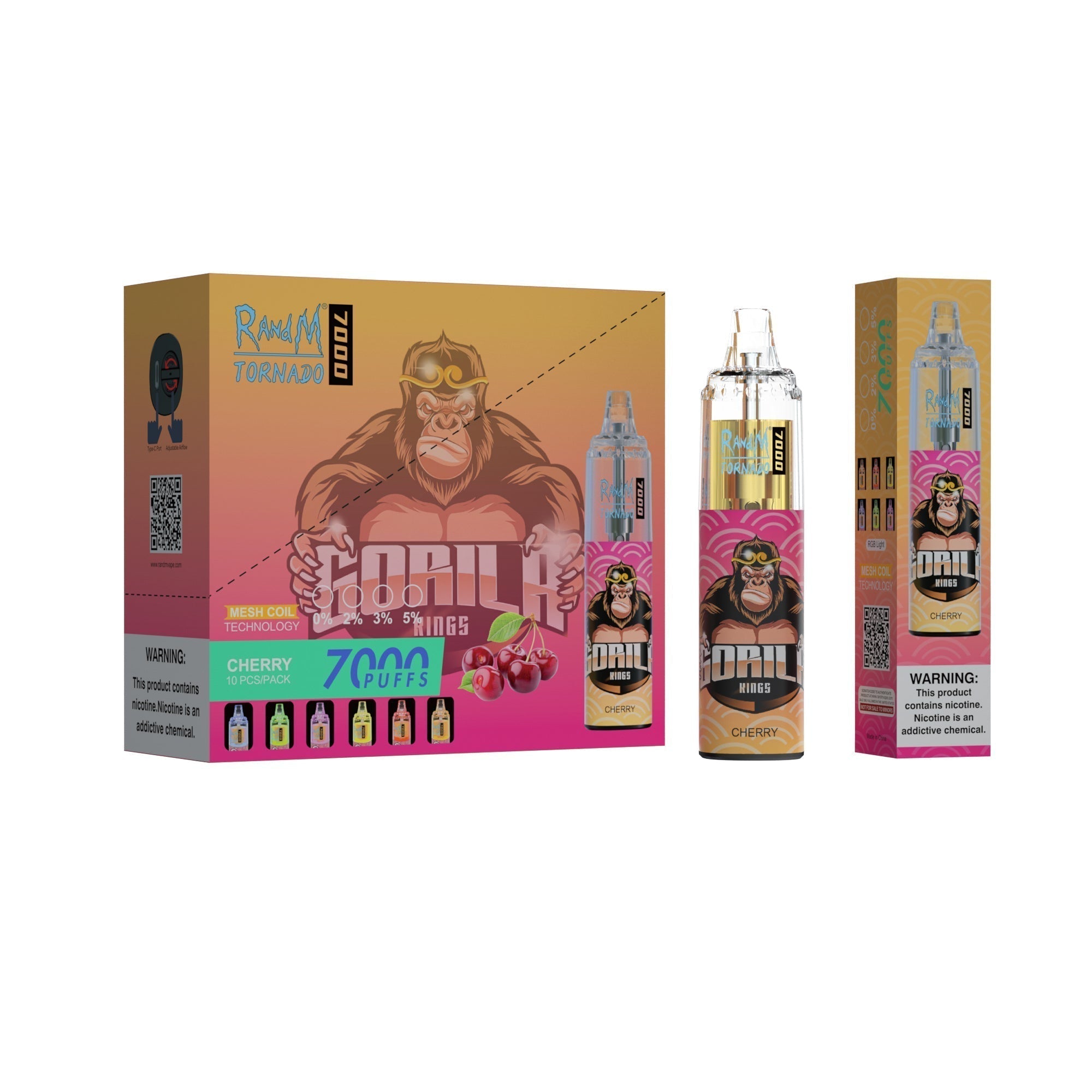 RAndM Tornado 7000 bouffées Vape Jetable (Boîte de 10)