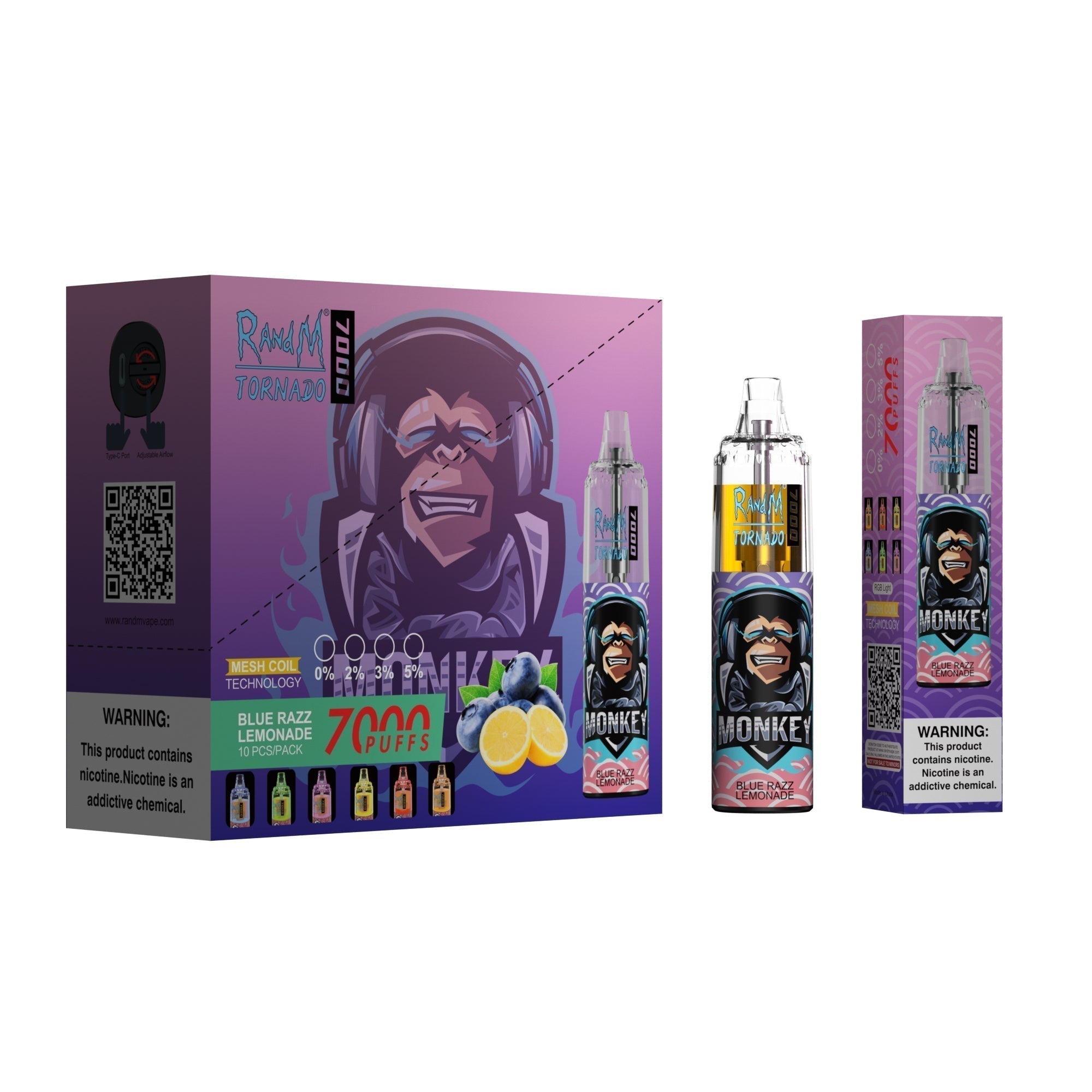 RAndM Tornado 7000 Puffs Vape Jetable