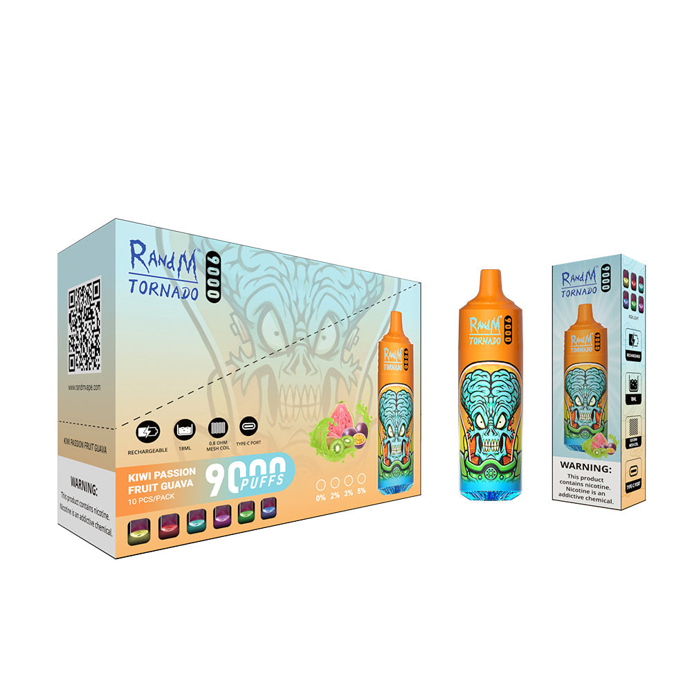 RAndM Tornado 9000 Puffs Vape Jetable (Boîte de 10)
