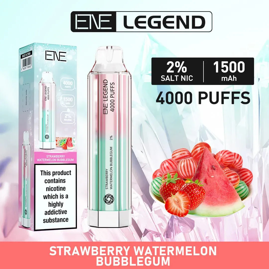 Elux ENE Legend 4000 Puffs Vape Strawberry Watermelon Bubblegum