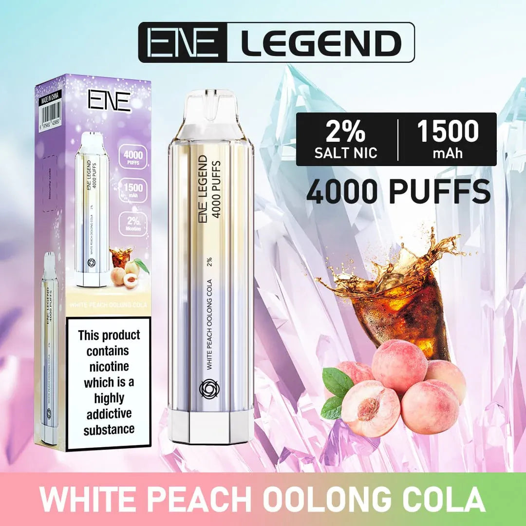 Elux ENE Legend 4000 Puffs Disposable Vape White Peach Oolong Cola