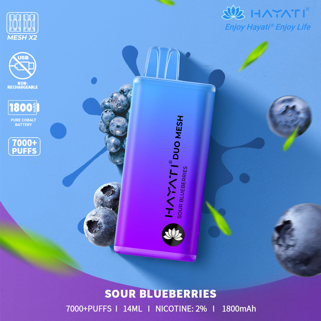 Hayati Duo Mesh 7000 Puffs Vape Jetable