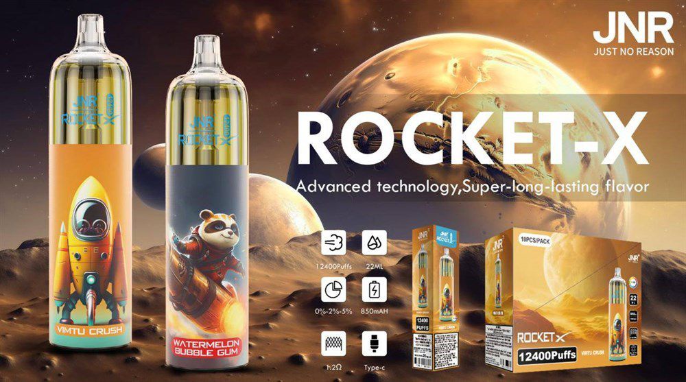 JNR Rocket X 12400 bouffées Vape Jetable (Boîte de 10)
