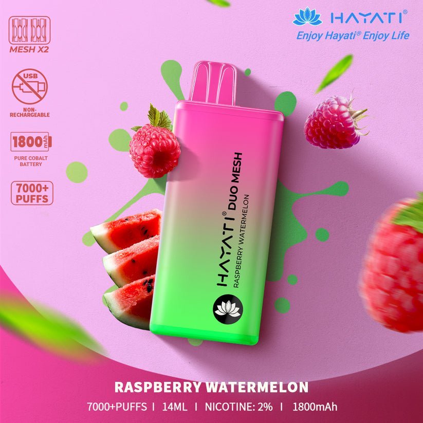 Hayati Duo Mesh 7000 Puffs Disposable Vape Bar Pod Kit #Simbavapes#